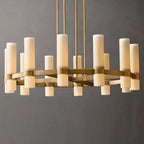 Ravelle Milk Glass Round Chandelier 36"