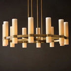 Ravelle Milk Glass Round Chandelier 36"