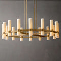 Ravelle Milk Glass Round Chandelier 48"