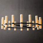 Ravelle Milk Glass Round Chandelier 48"