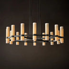Ravelle Milk Glass Round Chandelier 48"