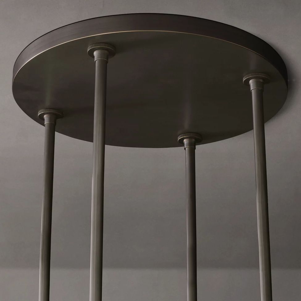 Ravelle Milk Glass Round Chandelier 48"