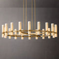 Ravelle Milk Glass Round Chandelier 60"