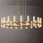 Ravelle Milk Glass Round Chandelier 60"