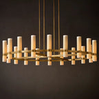 Ravelle Milk Glass Round Chandelier 60"