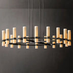Ravelle Milk Glass Round Chandelier 60"
