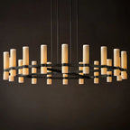 Ravelle Milk Glass Round Chandelier 60"