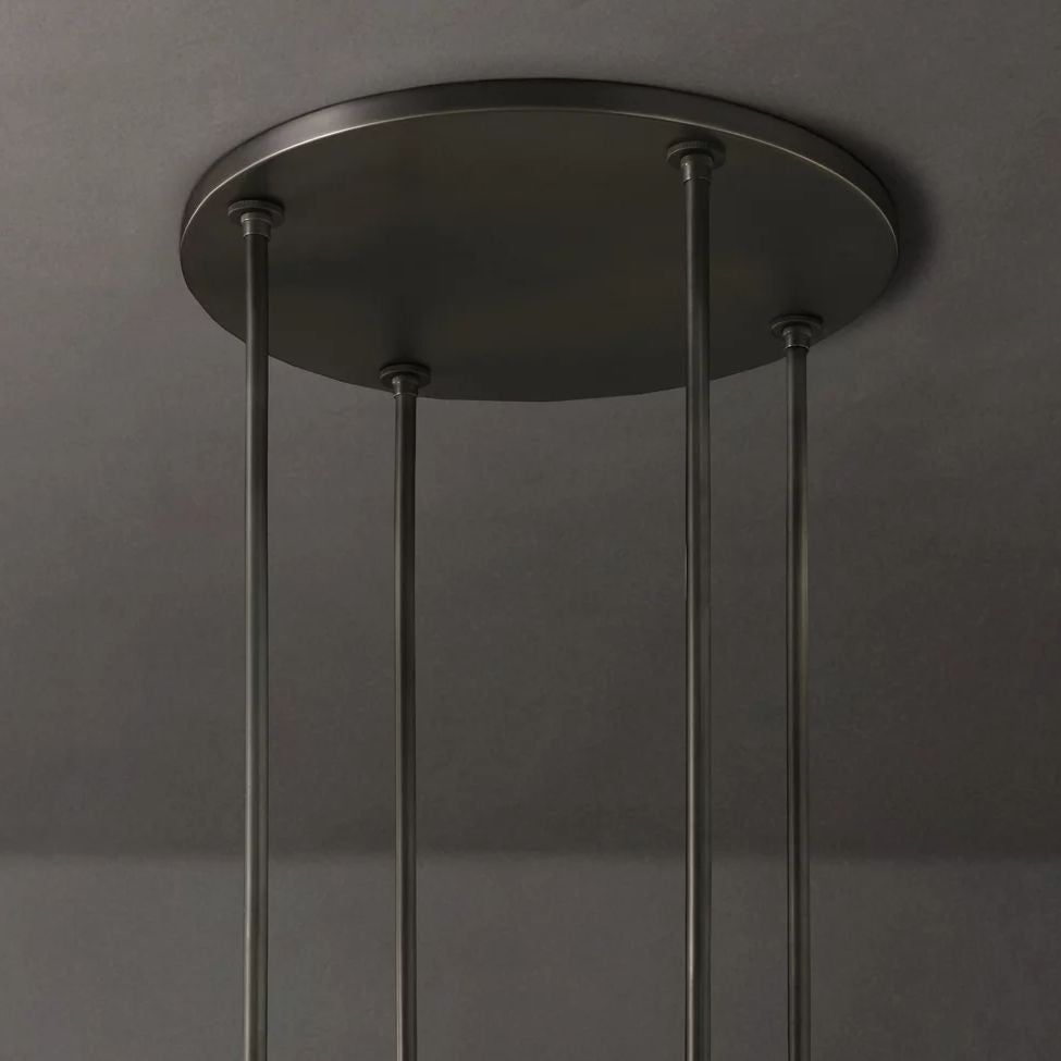 Ravelle Milk Glass Round Chandelier 60"