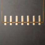 Ravelle Milk Glass Linear Chandelier 59"
