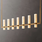 Ravelle Milk Glass Linear Chandelier 59"