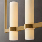 Ravelle Milk Glass Linear Chandelier 59"
