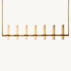 Ravelle Milk Glass Linear Chandelier 59"