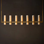 Ravelle Milk Glass Linear Chandelier 59"