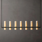 Ravelle Milk Glass Linear Chandelier 59"