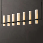 Ravelle Milk Glass Linear Chandelier 59"