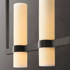Ravelle Milk Glass Linear Chandelier 59"