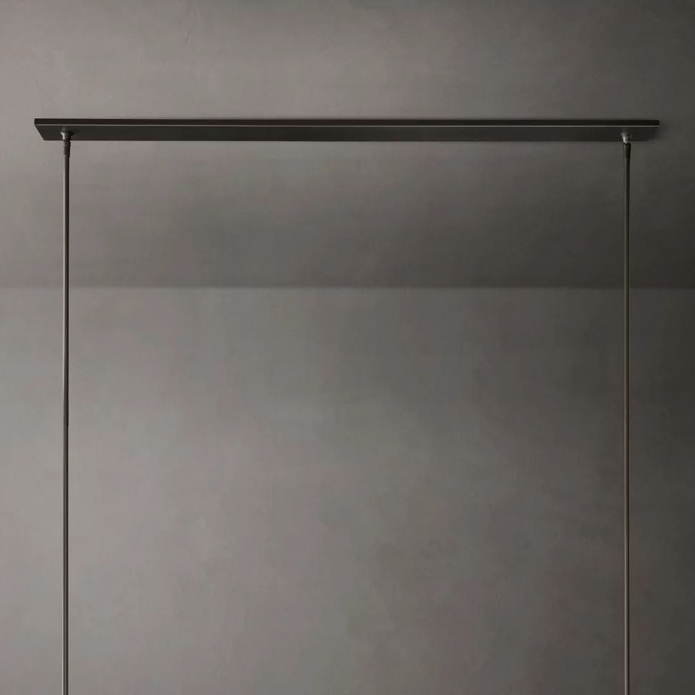 Ravelle Milk Glass Linear Chandelier 59"