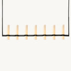 Ravelle Milk Glass Linear Chandelier 59"
