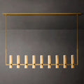 Ravelle Milk Glass Linear Chandelier 73"
