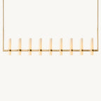 Ravelle Milk Glass Linear Chandelier 73"