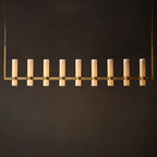 Ravelle Milk Glass Linear Chandelier 73"