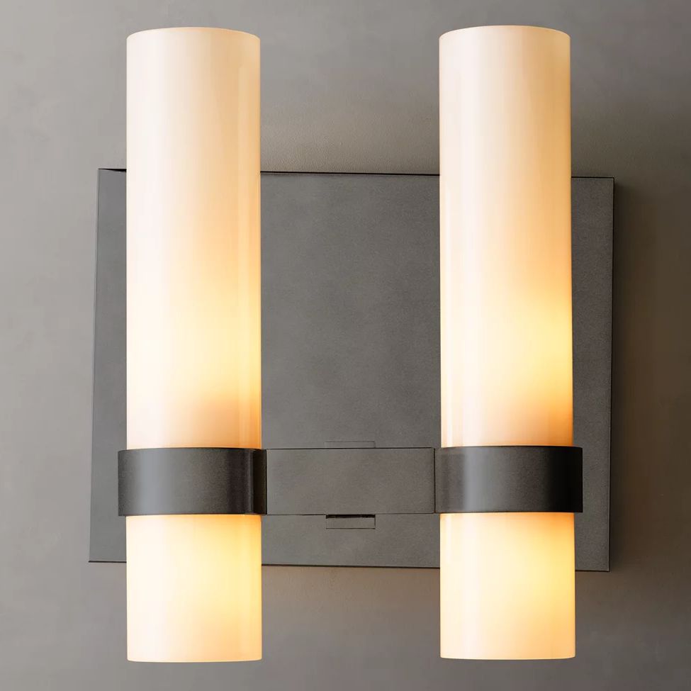 Ravelle Milk Glass Double Wall Sconce