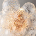 Dorian Swirled Glass Ring Chandelier 63"