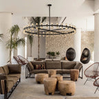 Arcachon Hexagon Crystal Round Chandelier 60"