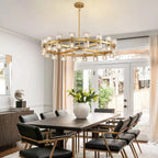 Arcachon Gear Crystal Round Chandelier 36"