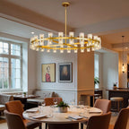 Arcachon Gear Crystal Round Chandelier 48"