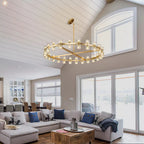 Arcachon Gear Crystal Round Chandelier 48"