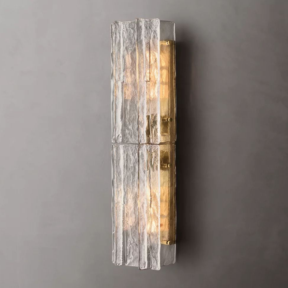 Lattice Module Glass Double Wall Sconce