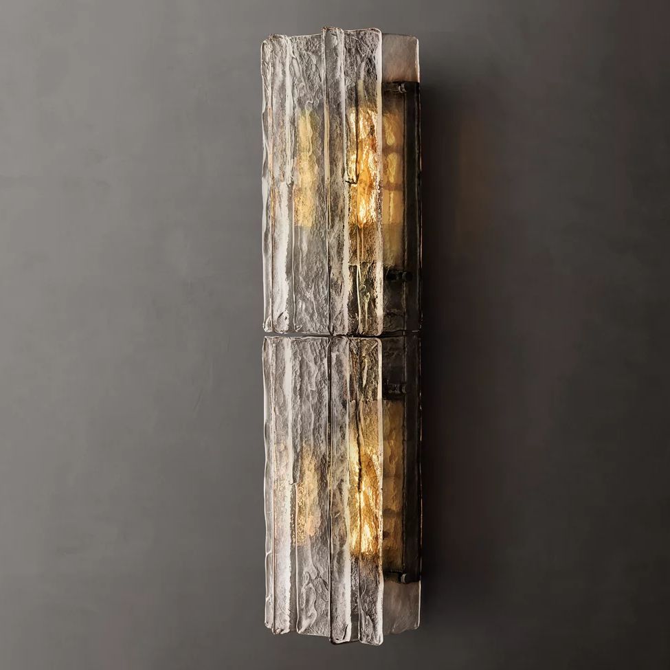 Lattice Module Glass Double Wall Sconce