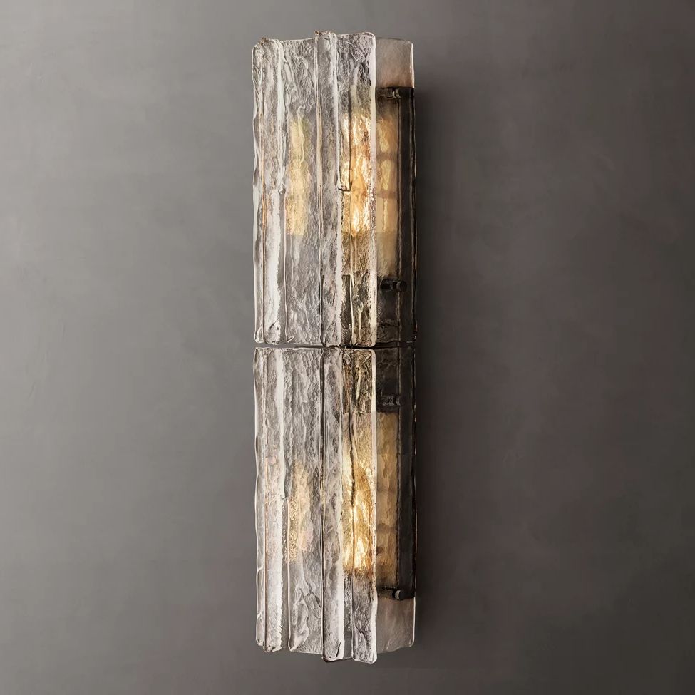 Lattice Module Glass Double Wall Sconce