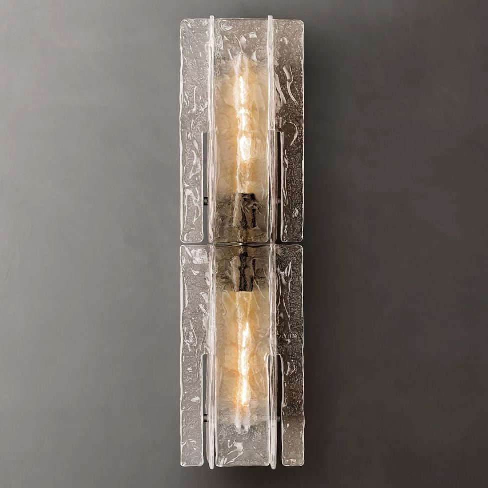 Lattice Module Glass Double Wall Sconce