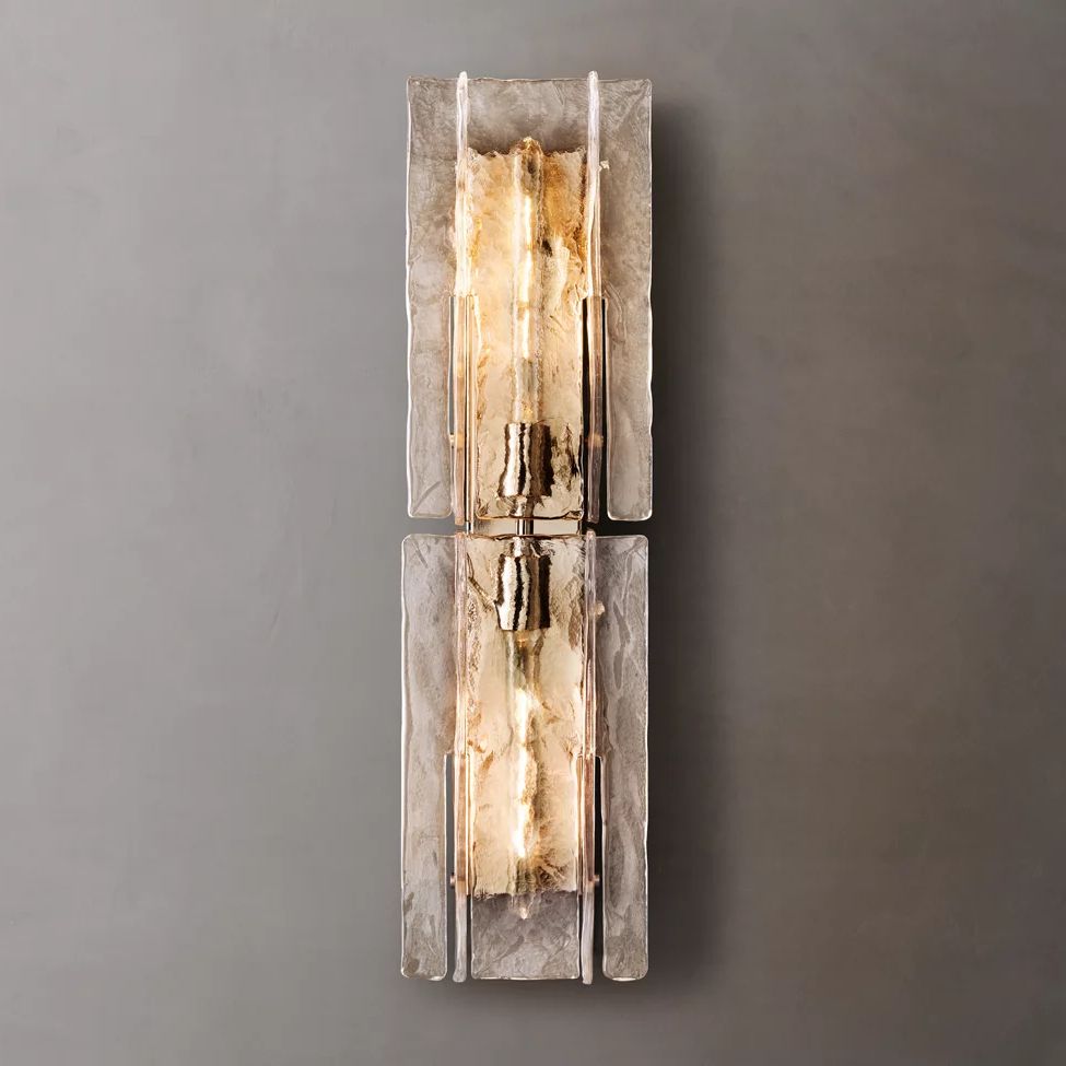 Lattice Module Glass Double Wall Sconce