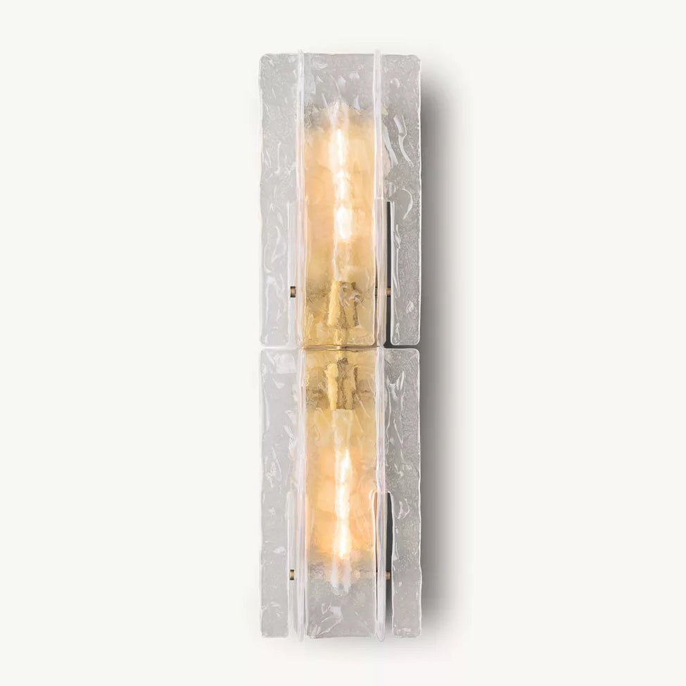 Lattice Module Glass Double Wall Sconce