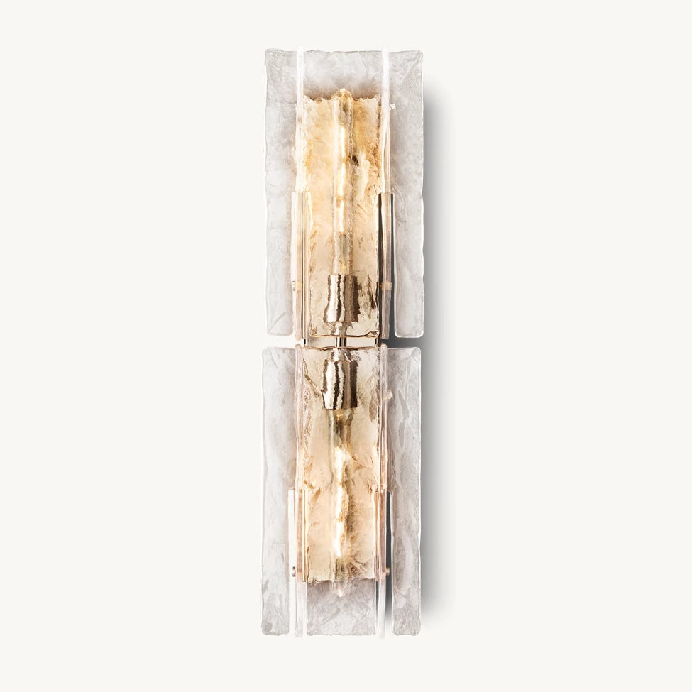 Lattice Module Glass Double Wall Sconce