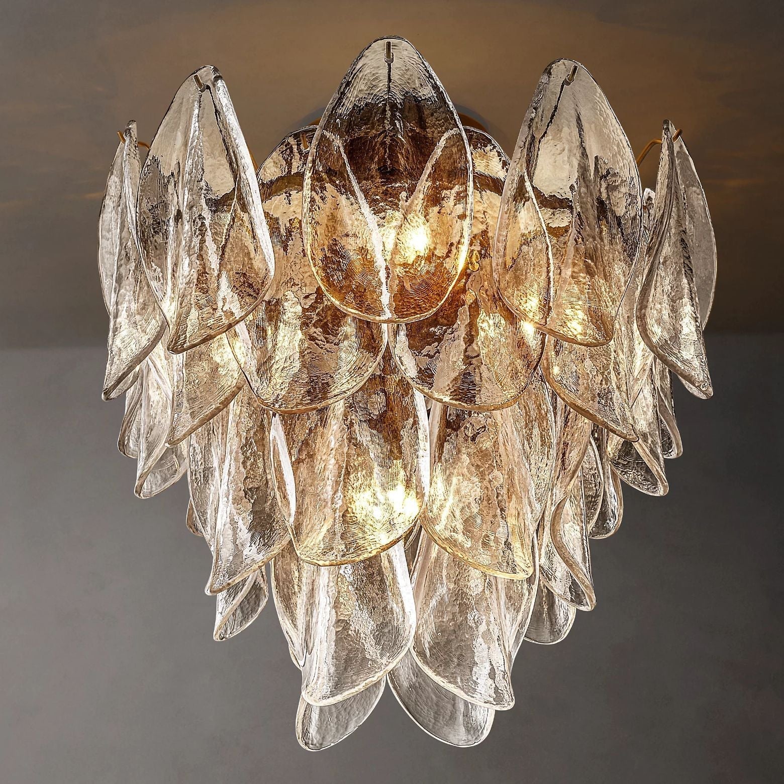 Petalia Stacked Glass Flush Mount