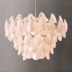 Petalia Stacked Glass Round Chandelier 32"