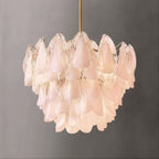 Petalia Stacked Glass Round Chandelier 26"