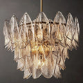 Petalia Stacked Glass Round Chandelier 26"