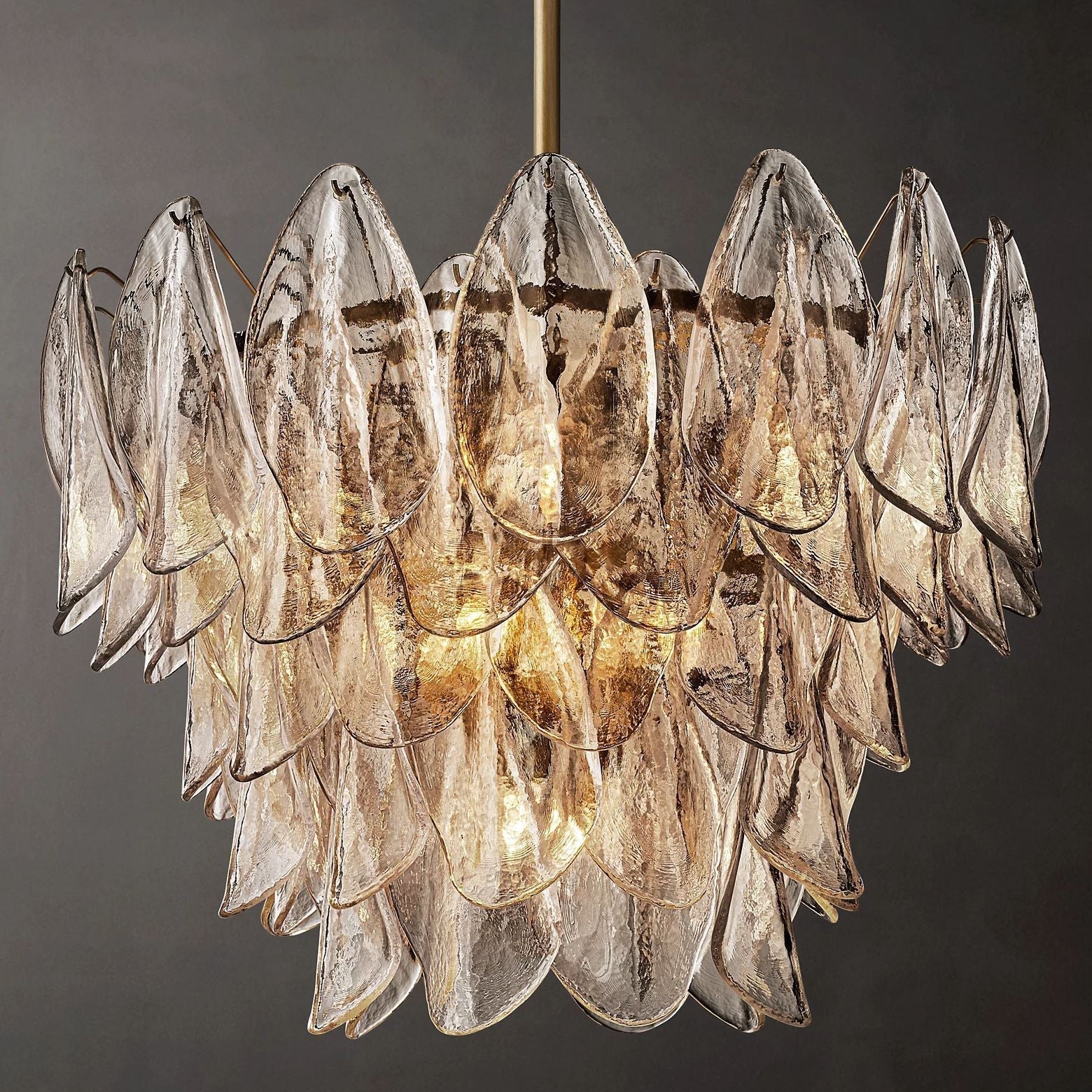 Petalia Stacked Glass Round Chandelier 26"