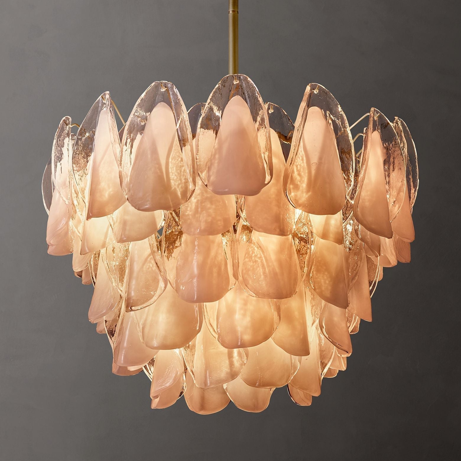 Petalia Stacked Glass Round Chandelier 26"