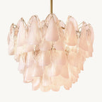 Petalia Stacked Glass Round Chandelier 26"