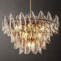 Petalia Stacked Glass Round Chandelier 32"