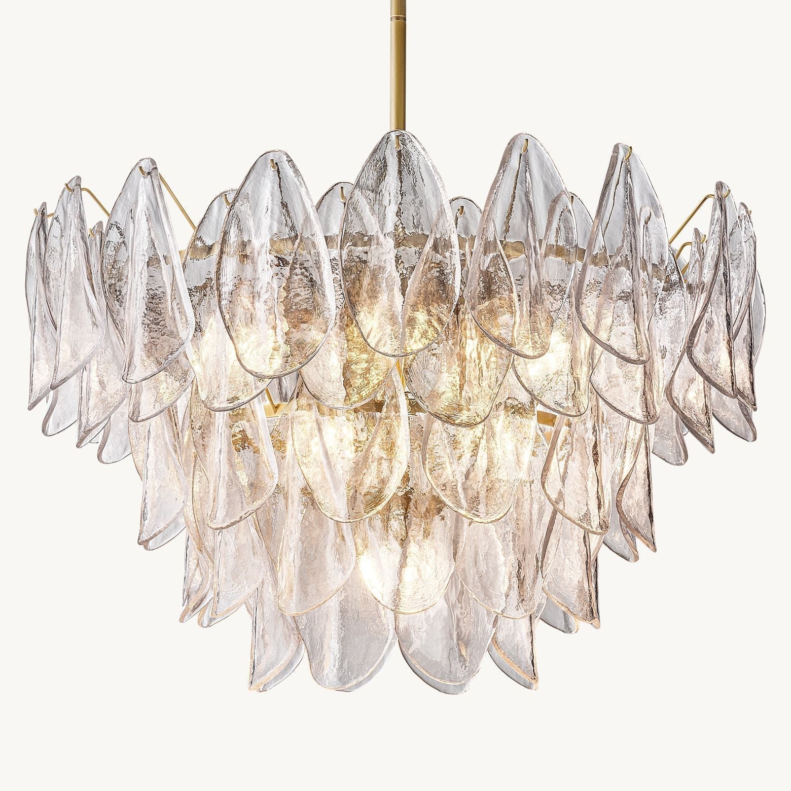 Petalia Stacked Glass Round Chandelier 32"