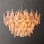 Petalia Stacked Glass Round Chandelier 32"