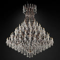 Rococo Vintage Crystal Round Chandelier 101"