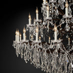 Rococo Vintage Crystal Round Chandelier 101"